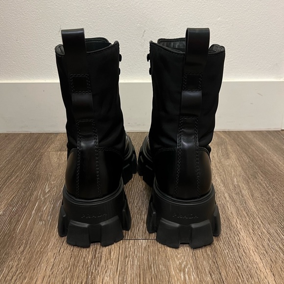 PRADA Monolith Leather and Re-Nylon Boots - 💯 AUTHENTIC - SZ 9 - Picture 7 of 15
